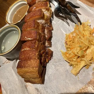 Tokwa't Lechon Kawali (Crispy Tofu with Crispy Pork Belly)