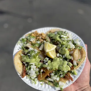 Pastor with the self serve toppings I put on. So delicious.