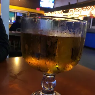 a glass of beer