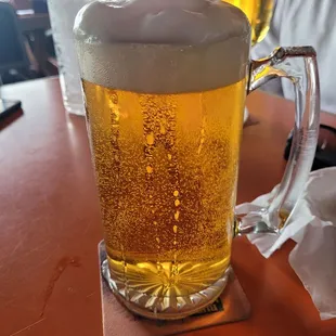 a glass of beer
