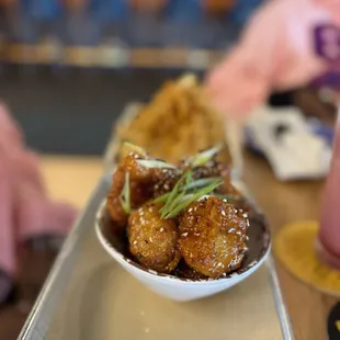 chicken wings and fried chicken, food