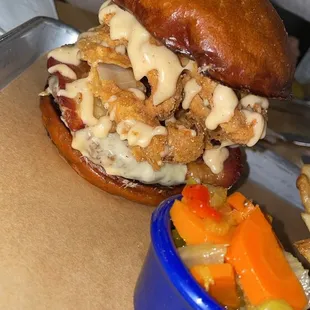 White BBQ Bacon Burger