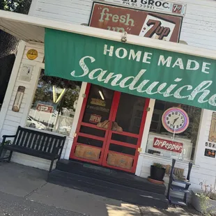 the front of the store