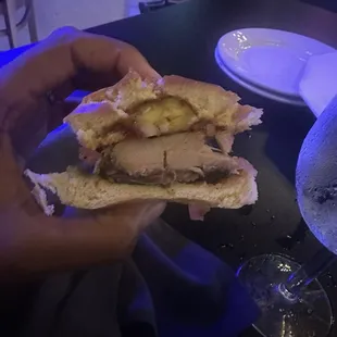 Jerk Chicken sliders . That plantain was GOOD