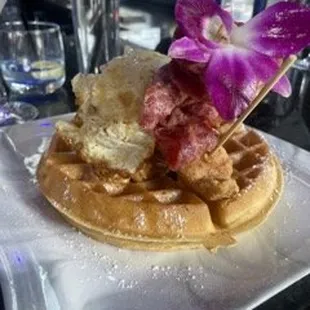 Chicken and Waffle Stack