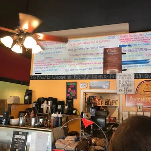 Coffee menu board