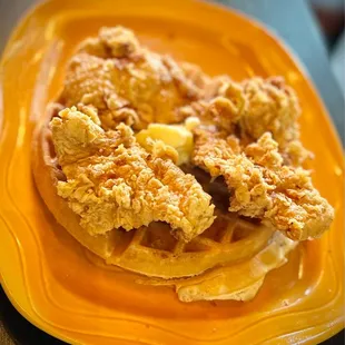 fried chicken and waffles