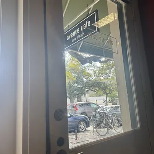 Front door to Avenue Cafe