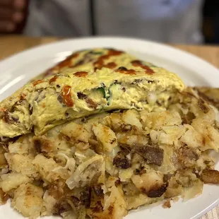an omelet on a plate