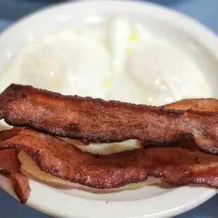 Side of bacon and eggs