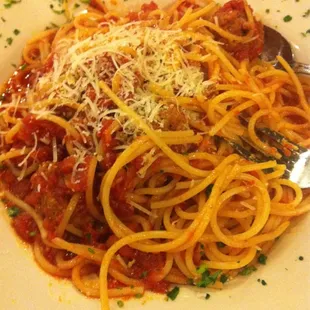 Spaghetti and meatballs