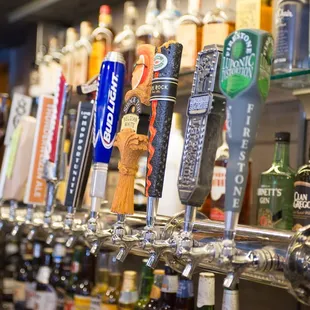 Lots of craft beer to choose from.
