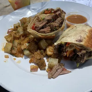 Brisket Breakfast Burrito