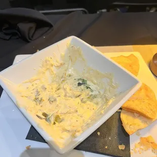 Skip the spinach dip. Tasted like store bought queso with maybe 3 leaves of spinach.