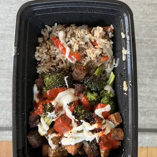 Cajun tofu broccoli rice