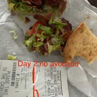 Sandwich - BLT no avocado