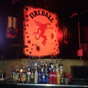 Behind the bar