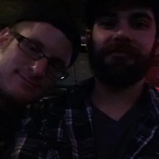 two men posing for a picture