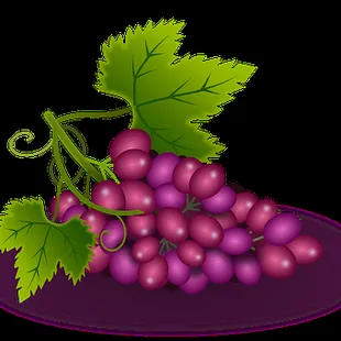 a bunch of grapes on a plate