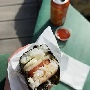 spam &amp; fried egg musubi