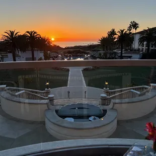 The view from the heated patio.
