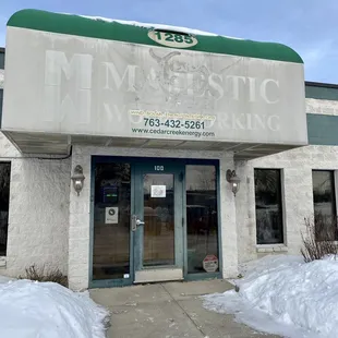 Front entrance, not well marked but there is a small sign on the door