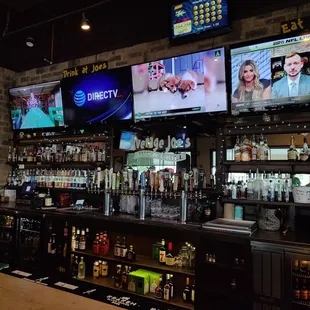 televisions on the wall