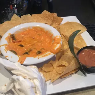 Queso and chips. Gross