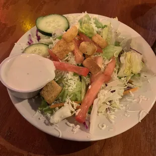 Side salad with blue cheese