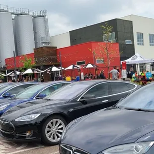 Charge your Tesla while you eat!!!!