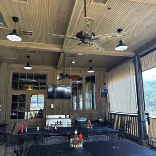 Restaurant patio area