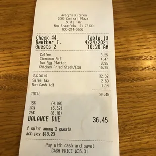Pay cash and save $$