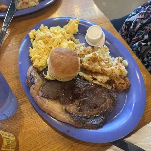 Steak and eggs