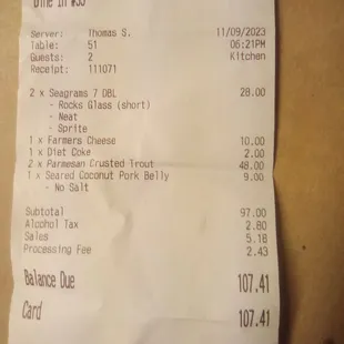 Processing fee for what? NOT cooking our food ourselves?
