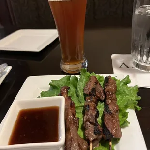 Beef tenderloin skewers