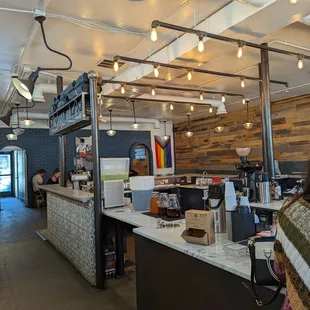 the interior of a coffee shop