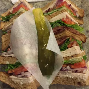 Turkey club on wheat we toast with turkey bacon