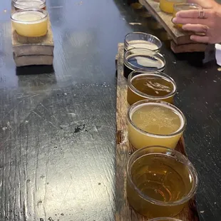 a flight of beers