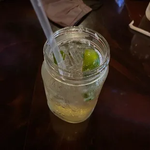 a close up of a drink