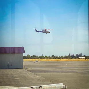 an airplane taking off from an airport