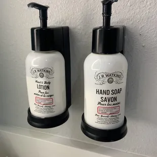 In the bathroom JR Watkins products