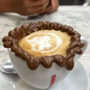 Latte con Nutella