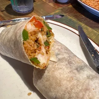 Fajita Shrimp Burrito