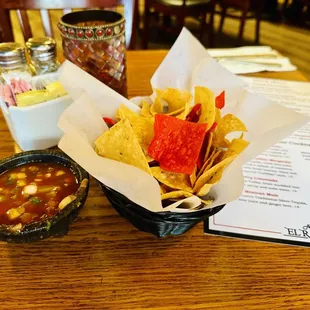 tortilla and salsa
