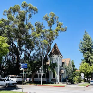 The outside of the restaurant which used to be a small church years ago.