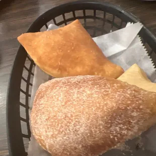 Their delicious sopapillas sprinkled with sugar and cinnamon!