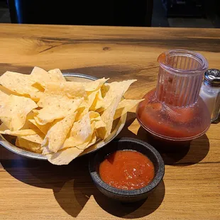 Chips and salsa very typical, nothing special