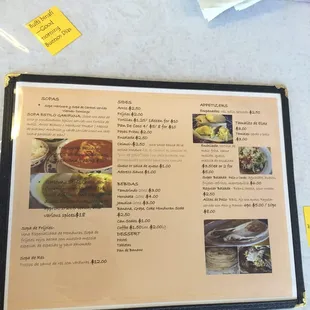 the menu