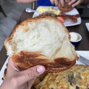 Flaky croissant