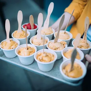 a tray of ice creams